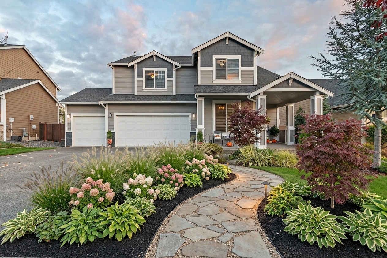 Landscaping after